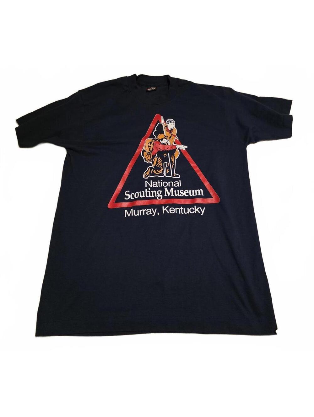 Vtg Fruit of the Loom National Scouting Museum Kentucky Blue T-Shirt Large NOS